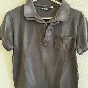 Dolce & Gabbana. Designer vintage polo. Charcol color. Size 48